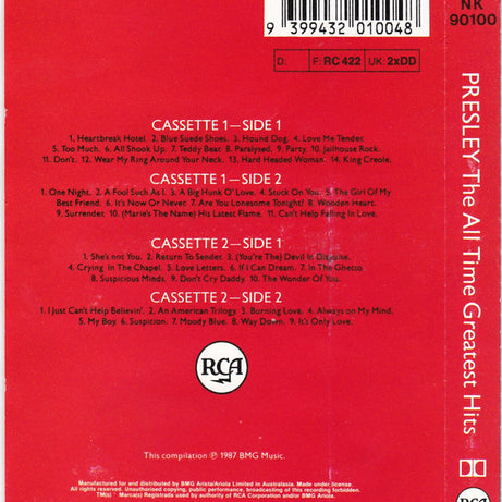 Elvis Presley : The All Time Greatest Hits (2xCass, Comp, RM)