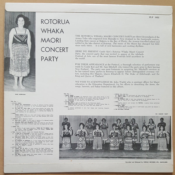 The Rotorua Maori Concert Party : Guide Kiri’s Rotorua Whaka Maori Concert Party (LP, Album, RE)