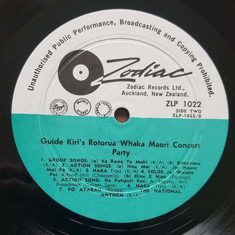 The Rotorua Maori Concert Party : Guide Kiri’s Rotorua Whaka Maori Concert Party (LP, Album, RE)