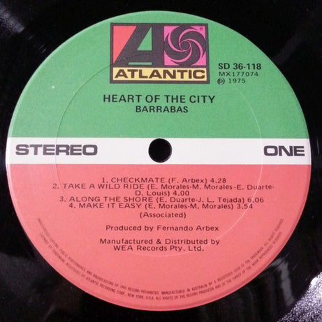 Barrabas : Heart Of The City (LP, Album)