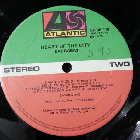 Barrabas : Heart Of The City (LP, Album)