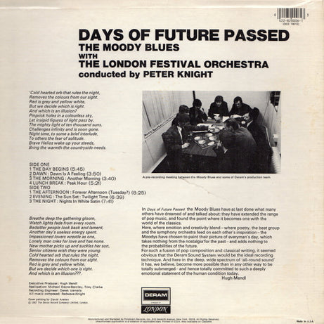 The Moody Blues With The London Festival Orchestra Conducted By Peter Knight (5) : Days Of Future Passed (LP, Album, RE, 53 )