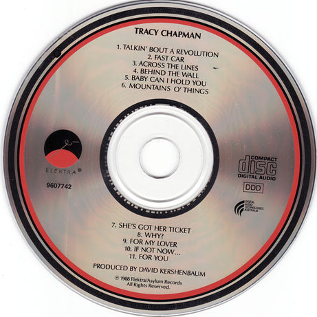Tracy Chapman : Tracy Chapman (CD, Album, RP)