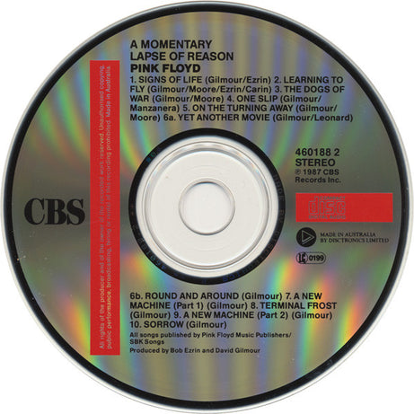Pink Floyd : A Momentary Lapse Of Reason (CD, Album, RP)