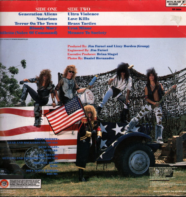 Lizzy Borden : Menace To Society (LP, Album)