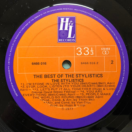 The Stylistics : The Best Of The Stylistics (LP, Comp)