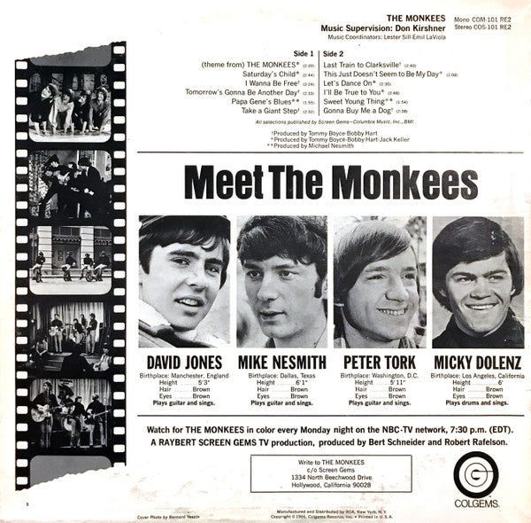 The Monkees : The Monkees (LP, Album, RP, Hol)