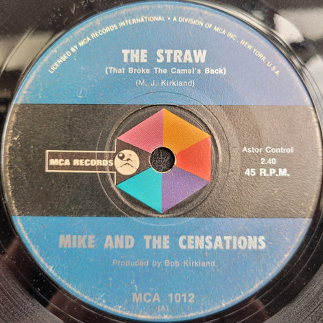 Mike & The Censations : The Straw (That Broke The Camel's Back) / Shopping For Love (7", Single)