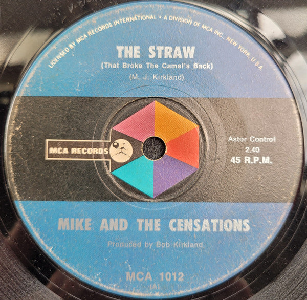 Mike & The Censations : The Straw (That Broke The Camel's Back) / Shopping For Love (7", Single)