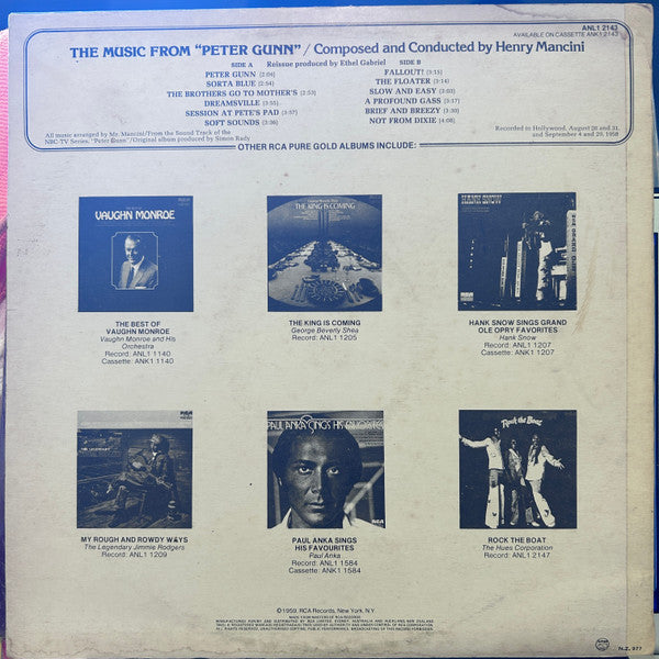 Henry Mancini : The Music From Peter Gunn (LP, Album, RE)