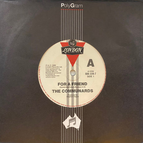 The Communards : For A Friend (7", Single)
