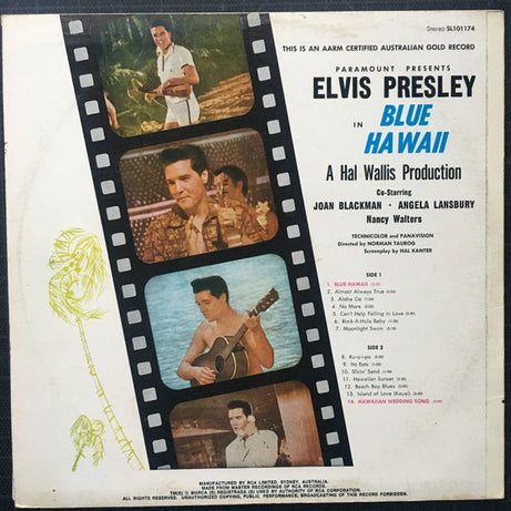Elvis Presley : Blue Hawaii (LP, Album, RE, Ora)