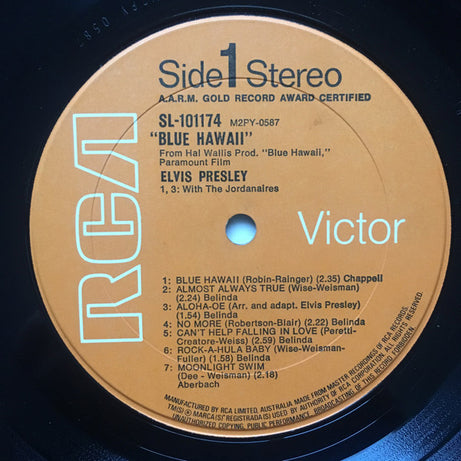 Elvis Presley : Blue Hawaii (LP, Album, RE, Ora)