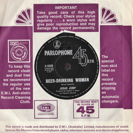 Judas Jump : Run For Your Life (7", Single, Mono)