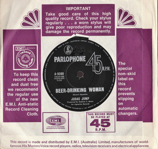 Judas Jump : Run For Your Life (7", Single, Mono)