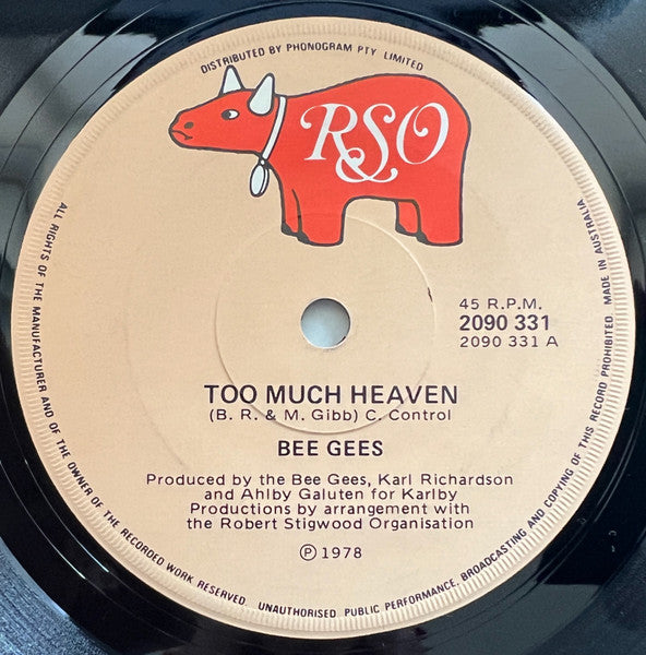 Bee Gees : Too Much Heaven (7", Single)