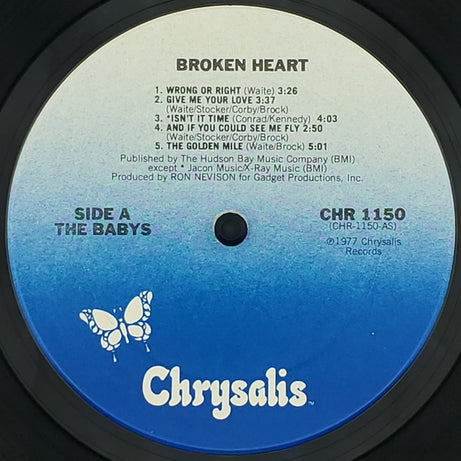 The Babys : Broken Heart (LP, Album, San)
