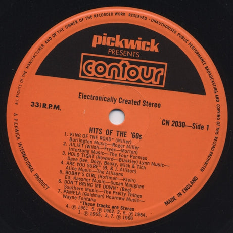 Various : Hits Of The 60's (LP, Comp)