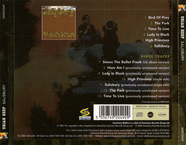 Uriah Heep : Salisbury (CD, Album, Dlx, RE, RM, Exp)