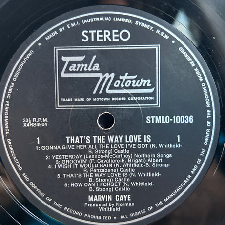 Marvin Gaye : That's The Way Love Is (LP, Album)