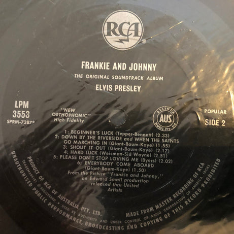 Elvis* : Frankie And Johnny (LP, Mono)