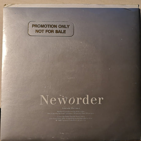 New Order : Fine Time (7", Single, Promo)