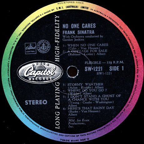 Frank Sinatra : No One Cares (LP, Album)