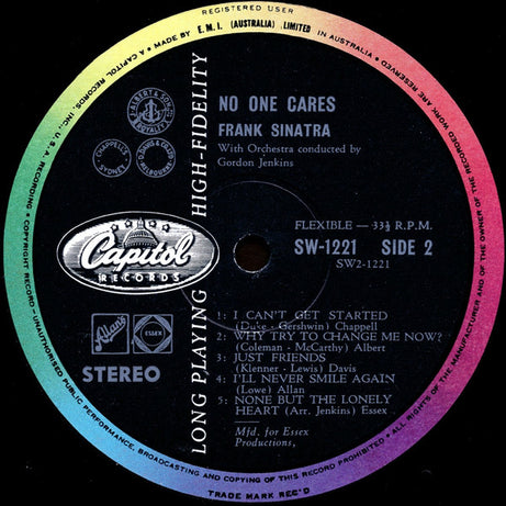 Frank Sinatra : No One Cares (LP, Album)