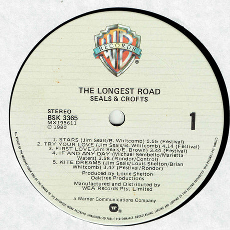 Seals & Crofts : The Longest Road (LP, Album)