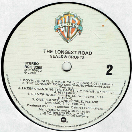 Seals & Crofts : The Longest Road (LP, Album)
