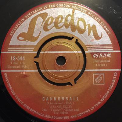 Duane Eddy : Cannonball (7", Single)