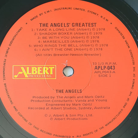 The Angels : The Angels Greatest (LP, Comp, RP)