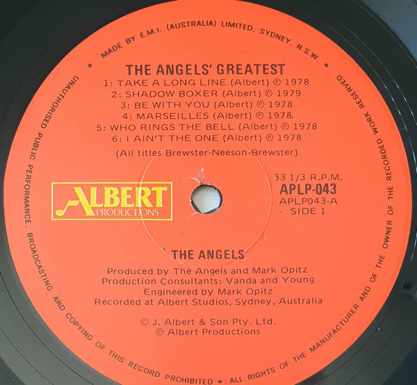 The Angels : The Angels Greatest (LP, Comp, RP)