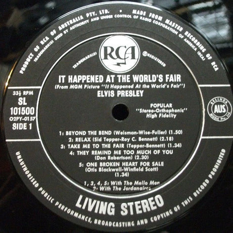 Elvis Presley : It Happened At The World's Fair (LP)