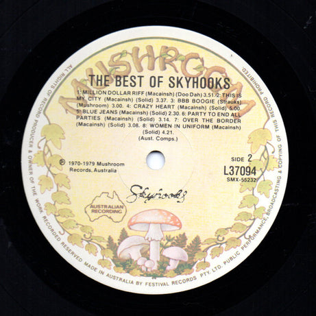 Skyhooks : The Best Of Skyhooks (LP, Comp)