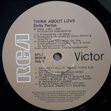 Dolly Parton : Think About Love (LP, Album, Comp)
