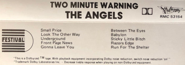 The Angels : Two Minute Warning (Cass, Album)