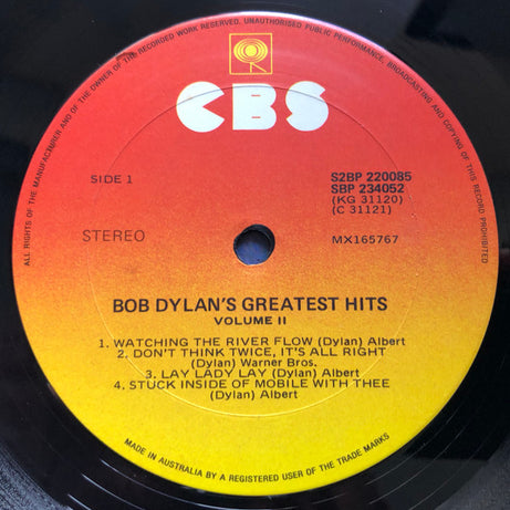 Bob Dylan : Bob Dylan's Greatest Hits Volume II (2xLP, Comp, RE)