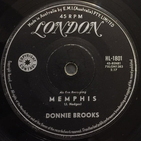 Donnie Brooks : Memphis / That's Why (7", Single)