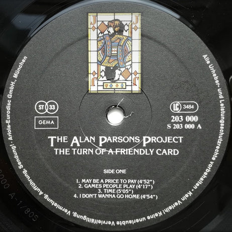 The Alan Parsons Project : The Turn Of A Friendly Card (LP, Album)
