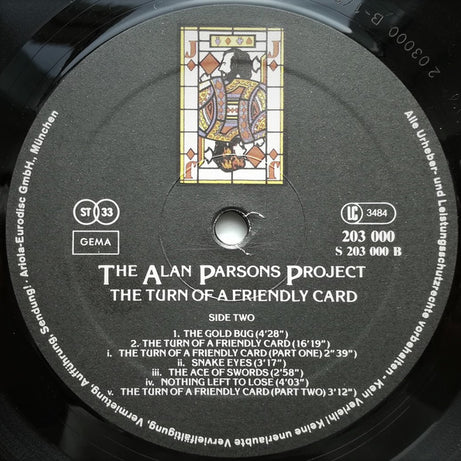 The Alan Parsons Project : The Turn Of A Friendly Card (LP, Album)