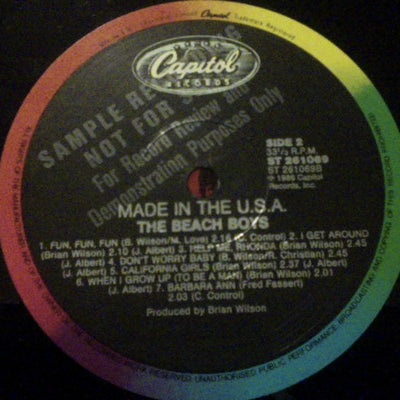 The Beach Boys : Made In U.S.A. (2xLP, Comp, Promo, Gat)