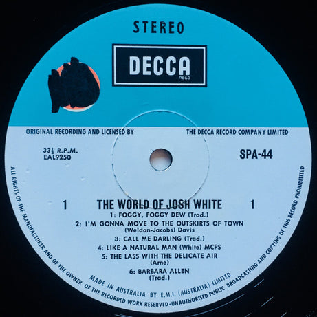 Josh White : The World Of Josh White (LP, Album)