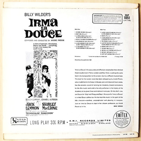 André Previn : Irma La Douce (LP, Album)