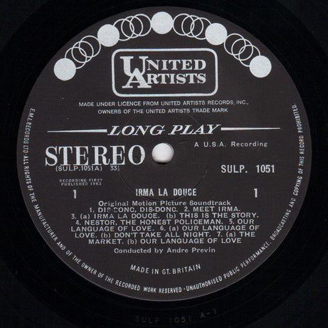 André Previn : Irma La Douce (LP, Album)
