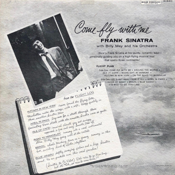 Frank Sinatra : Come Fly With Me (LP, Mono, RE)