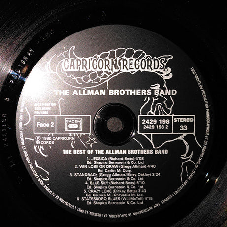The Allman Brothers Band : The Best Of The Allman Brothers Band (LP, Comp)
