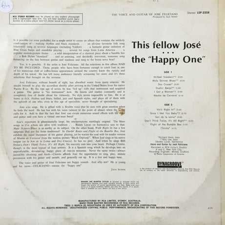 José Feliciano : The Voice And Guitar Of José Feliciano (LP, Album, RE)