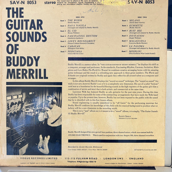 Buddy Merrill : The Guitar Sounds Of Buddy Merrill (LP, Album)