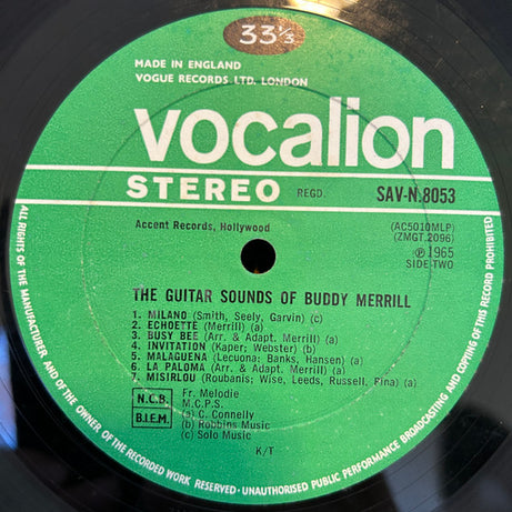Buddy Merrill : The Guitar Sounds Of Buddy Merrill (LP, Album)